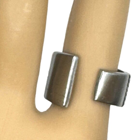 Roger's Co Casa Vista Artisan Spoon Open Ring Size 7 Vintage Stainless Steel - Picture 2 of 16